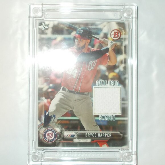 Bryce Harper Games Used Swatch Jersey Fusion All Sports Series 2 Relic Nationals - Picture 1 of 4